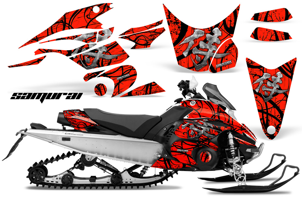 Yamaha FX Nytro 2010 Graphics Kit Samurai Black Red